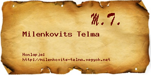 Milenkovits Telma névjegykártya